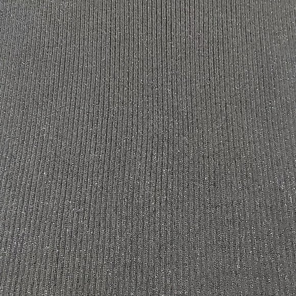 LIZ CLAIBORNE Turtleneck Black Sparkle Stretch Womens Medium Metallic Thread - Picture 4 of 9
